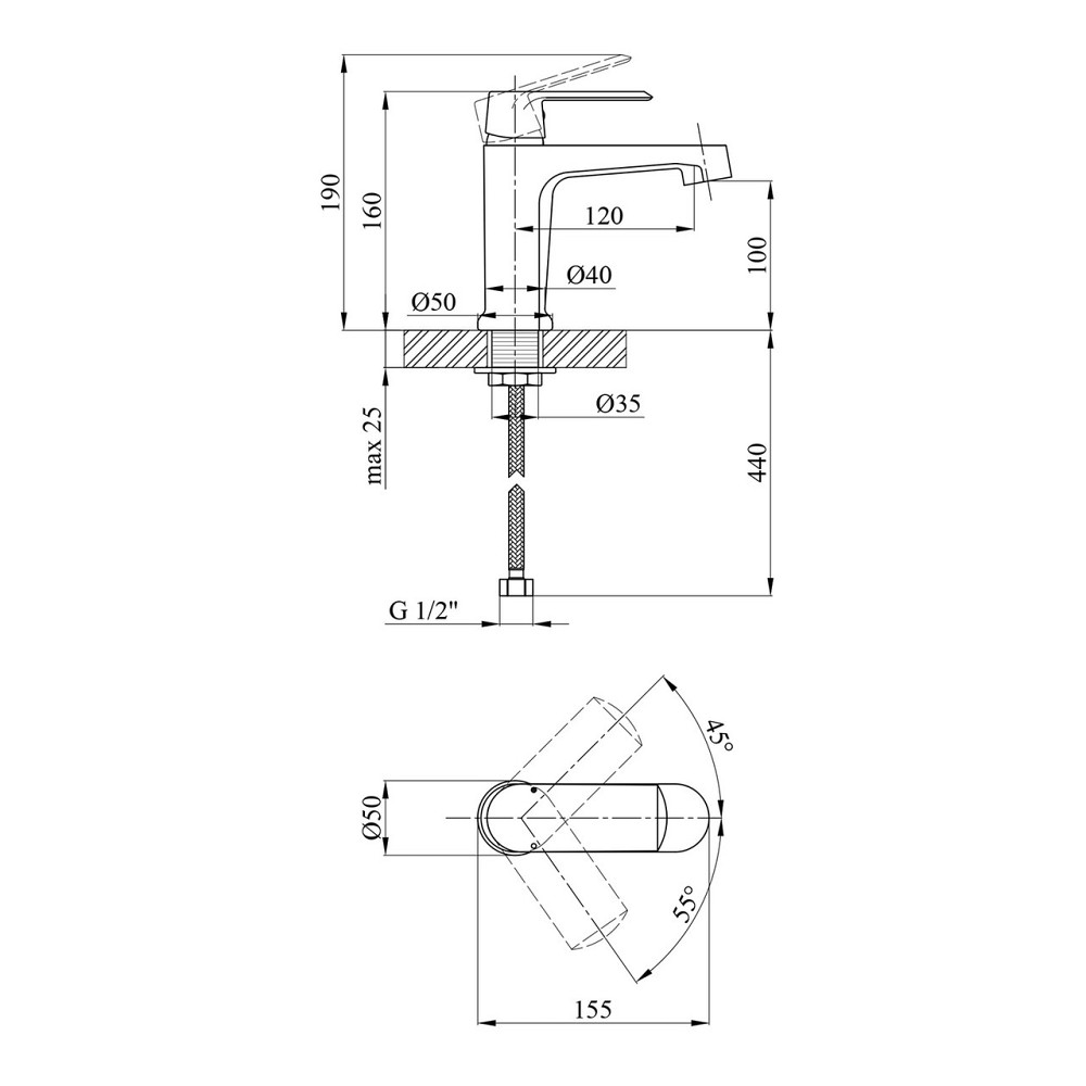 Набір 3 в 1 душова система Kroner Armada-W063 + змішувач Armada-W010 + змішувач Bidat-C082 Київ - фото 10