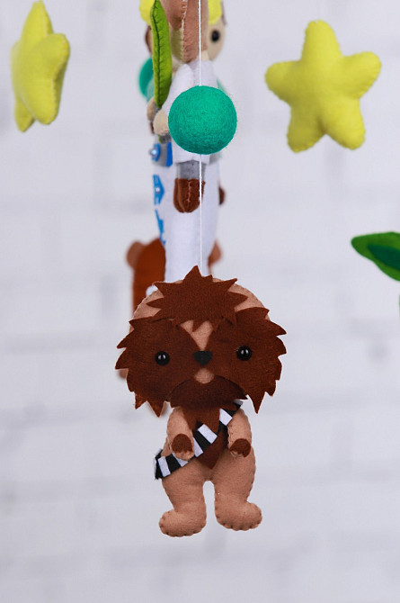 Дитячий музичний мобіль на ліжечко для немовлят WooolyWool «Зоряні війни» з 35 мелодіями (М033) Київ - фото 3