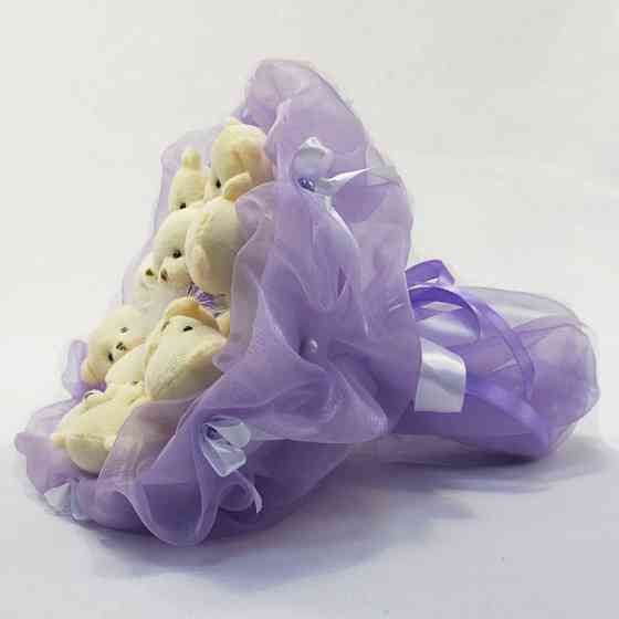 Букет из игрушек Мишки лавандовый 5346IT с 11ю игрушками Винница