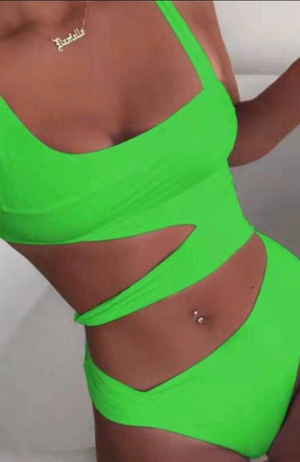 Купальник жіночий суцільний Салатовий S Харків - фото 1