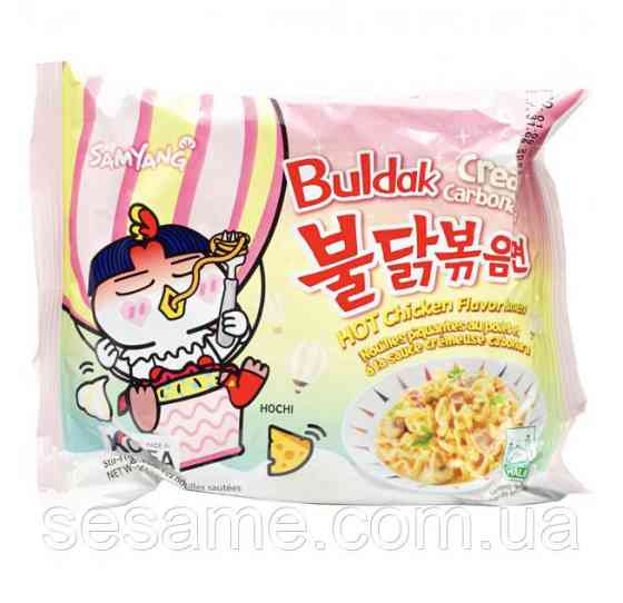 Корейська локшина Бульдак Карбонара SAMYANG Carbo Hot Chicken Flavor Ramen 130g Харків