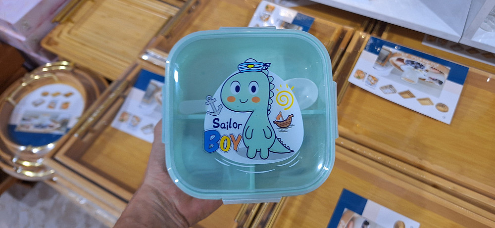 Детский ланч бокс на 3 секции с ложкой Boy 500мл Винница - изображение 4