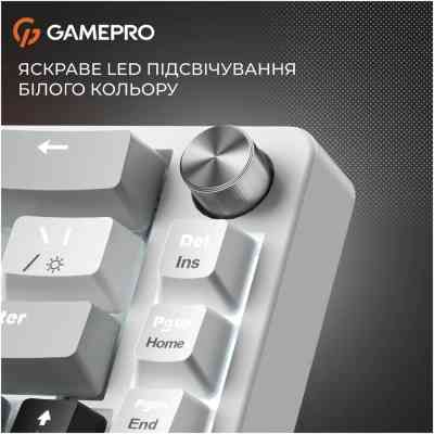 Клавиатура GamePro Genesis Silverlight MK116 USB UA Grey (MK116) Винница