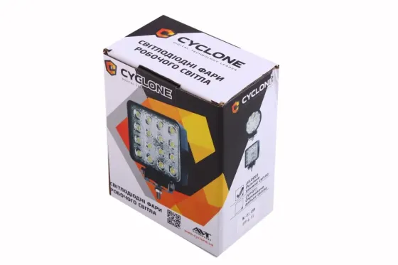 Фара денного світла 118*126*60м Cyclone 16 Epistar 3W/3200лм/6000К (розсіяний ближнем) Вінниця