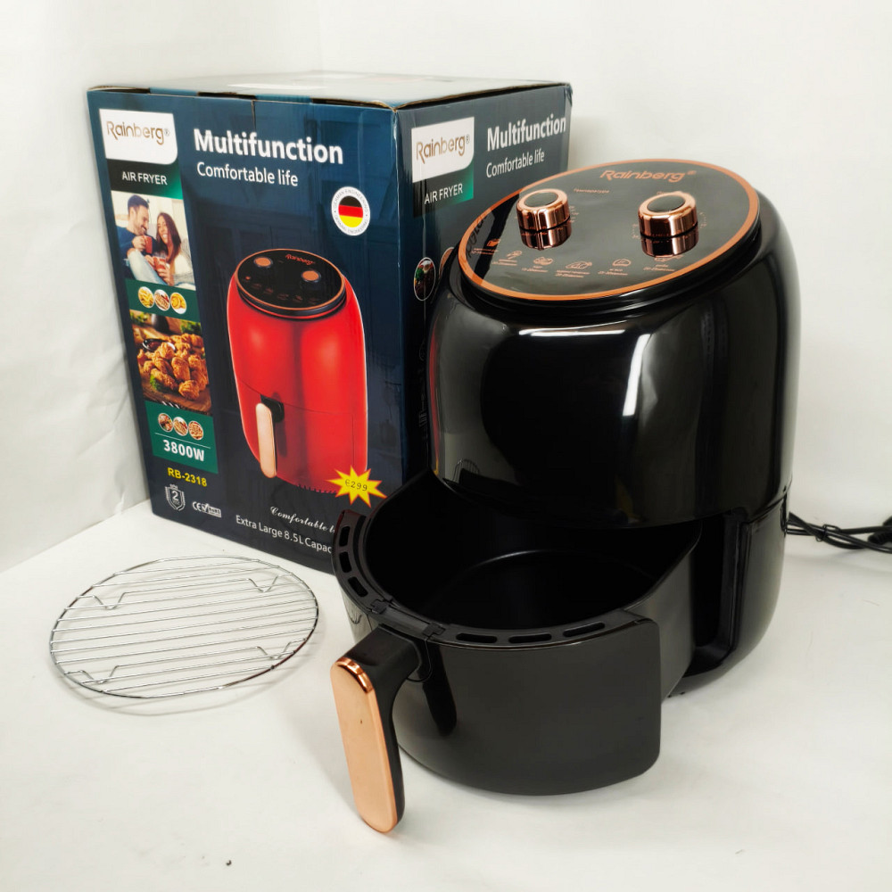 Электро Фритюрница безмасляная Rainberg RB-2318 3800Вт с съёмной корзиной 8.5л до 30 мин Black IL-60 Львов - изображение 20