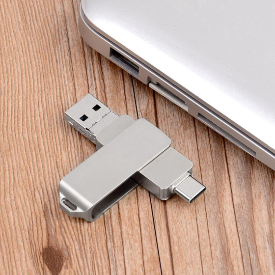Двостороння USB-флешка 2-в-1 128gb Луцьк