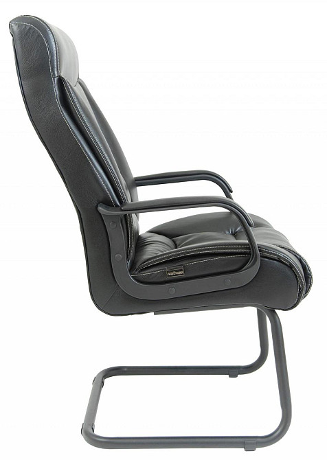 Офісне Конференційне Крісло Richman Magistr Шкіра Комбо Lux Пластік Rich CF Чорний Київ - фото 3