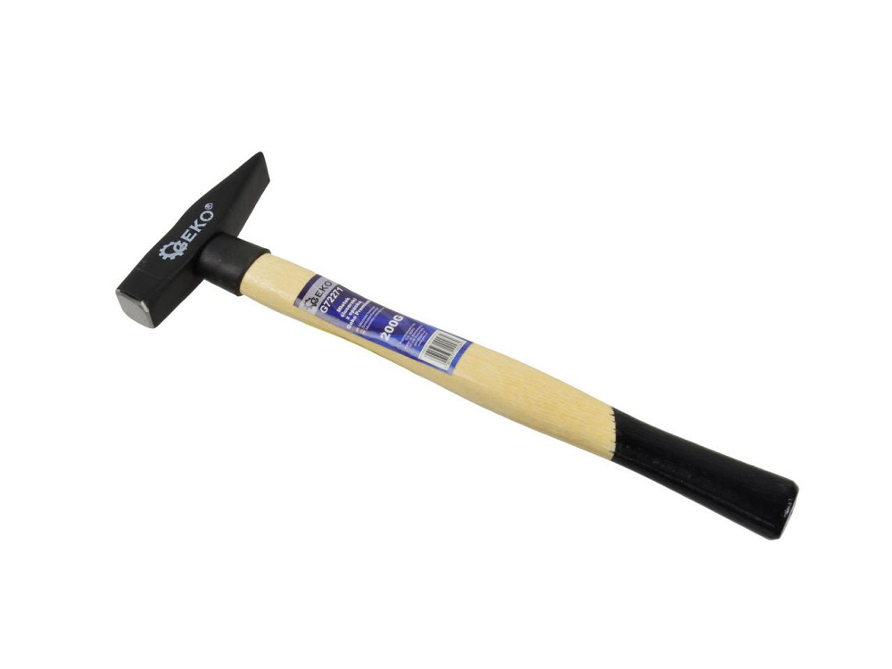 Молоток слюсара "GeKo"-premium 0,2 кг з дерев'яною ручкою Київ - фото 4