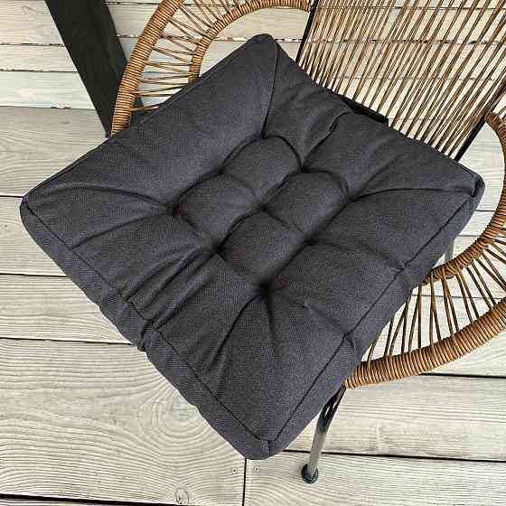 Подушка для стільців (50x50х8 см) Decorator Мальмо колір графітовий 84-137 Київ