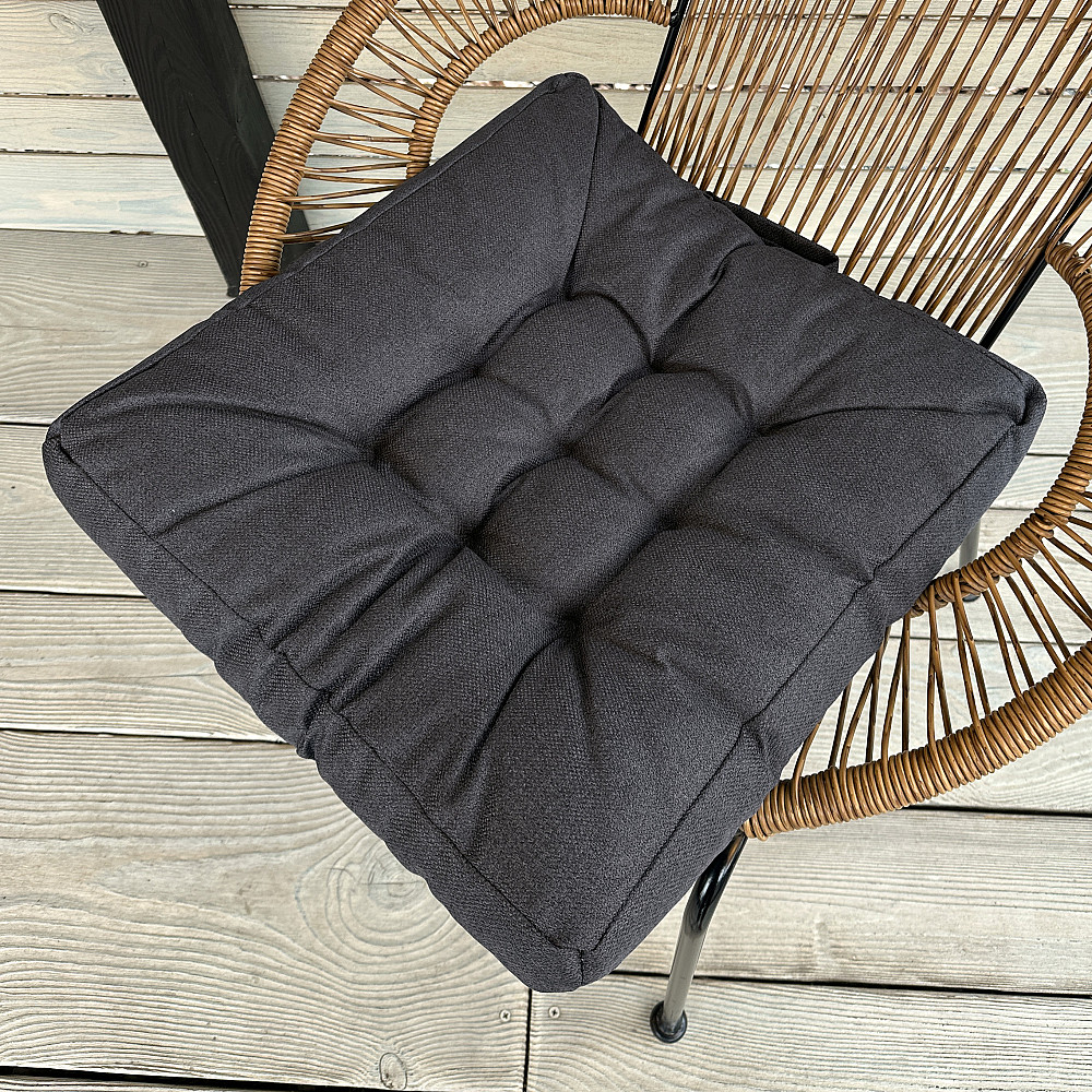 Подушка для стільців (50x50х8 см) Decorator Мальмо колір графітовий 84-137 Київ - фото 1