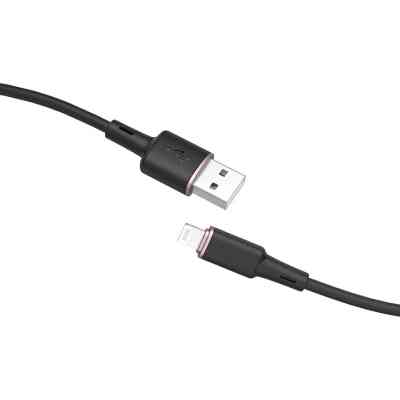 Дата кабель USB 2.0 AM to Lightning 1.2m 2.4A silicone C2-02 black Acefast (AFC2-02B) Винница