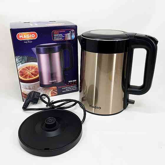 Хороший електрочайник для дому MAGIO, Сучасний електричний чайник, Електрочайник сталь EI-32 Львів