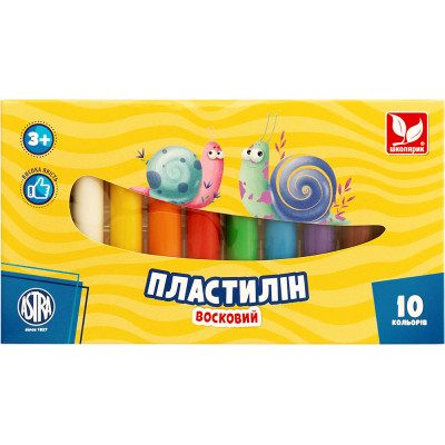 Пластилин Школярик Круглый 10 цветов 130 г (83812902-UA) Винница - изображение 1