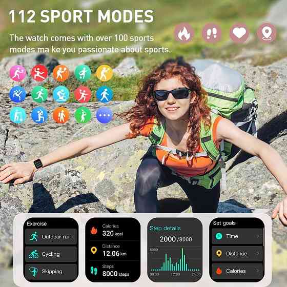 Смартчасы SmartWatch Motast P99 Black, Amazon, Германия Киев