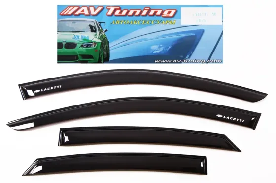 Ветровики на двери Lacetti AV Tuning самоклеющ. (4 шт.) Винница