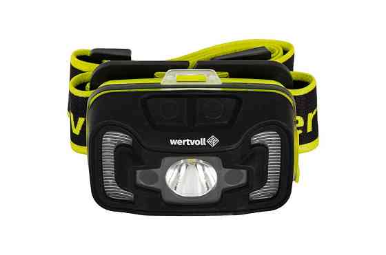 Ліхтар налобний WERTVOLL 6 режимів датчик руху CREE LED/RED LED/COB LED IP65 Li-pol 1800 mAh/t 6500 K/260 Рівне