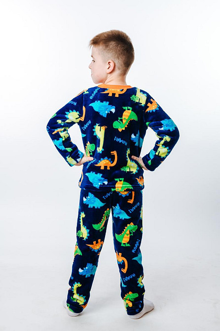 Пижама детская, тёплая, тёмно-синяя,топ Крохатушка одяг Киев - изображение 2