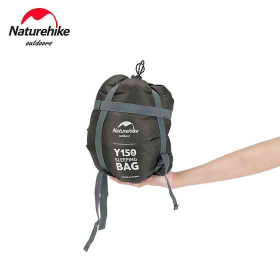 Спальник з капюшоном та закругленим дном Naturehike Y150 NH21MSD08 правий, темно-блакитний Київ