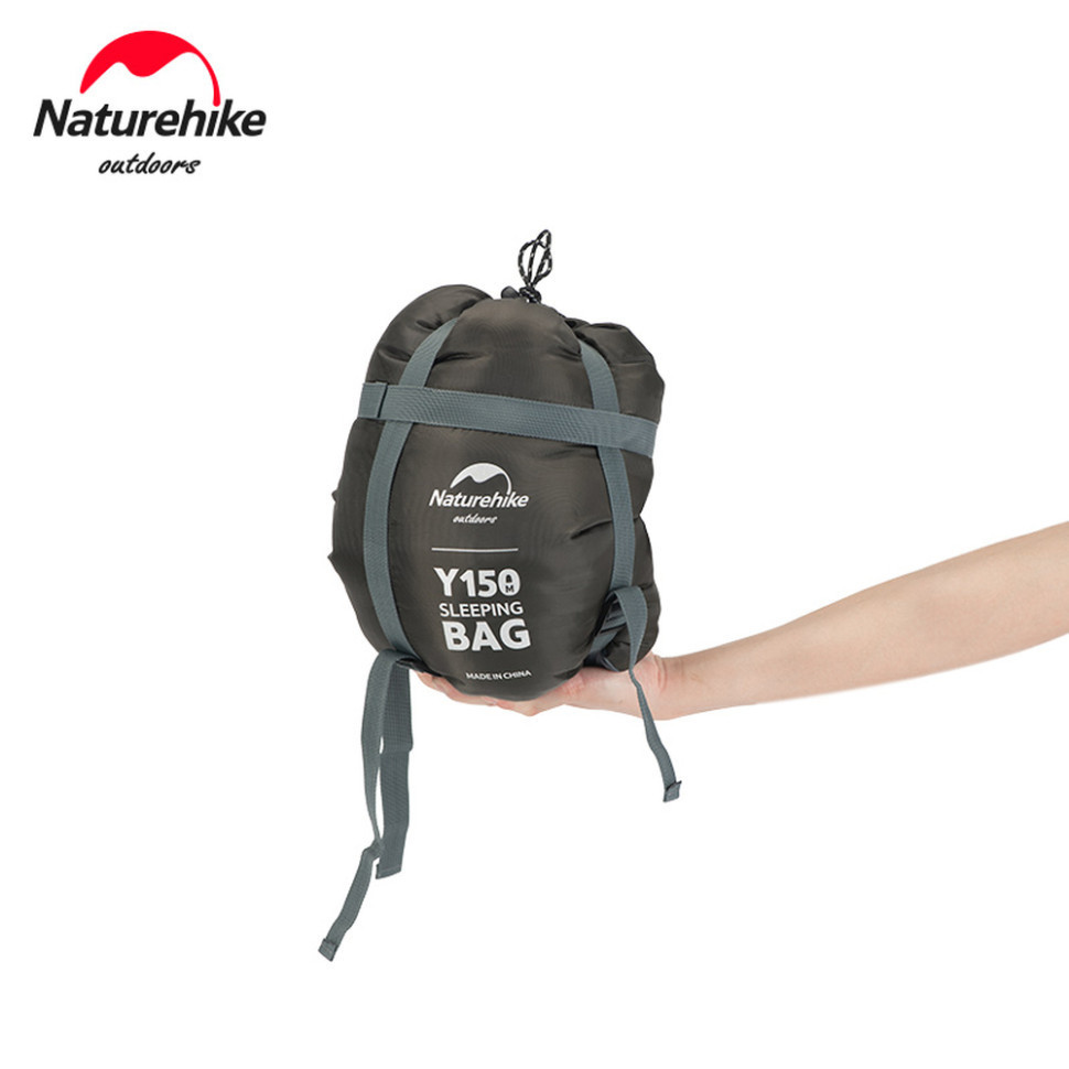 Спальник з капюшоном та закругленим дном Naturehike Y150 NH21MSD08 правий, темно-блакитний Київ - фото 3