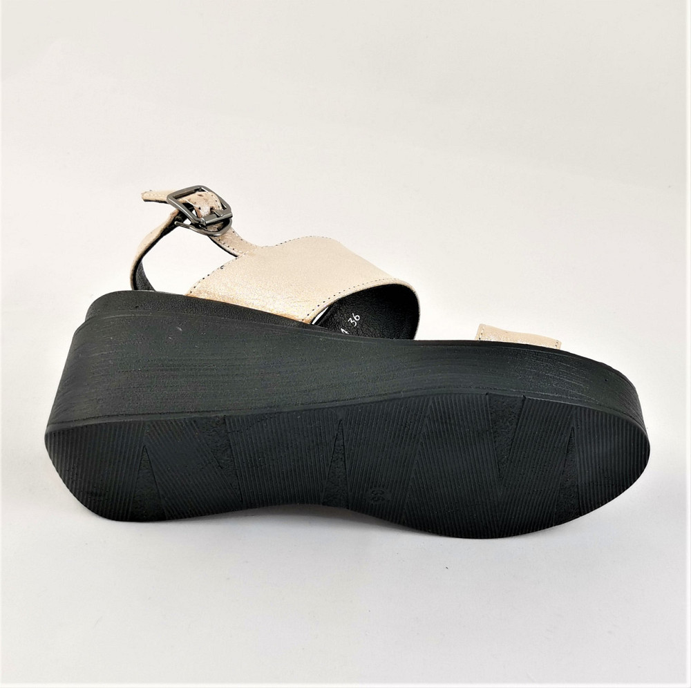 Жіночі Сандалі Босоножки на Танкетці Платформа Бежові Літні (розміри: 36) - 76-4 Дніпро - фото 10