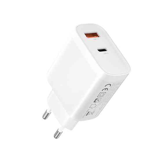 Мережевий зарядний пристрій XO L116 PD30W/QC18W 1USB-C+1USB-A Type-C кабель білий Львів