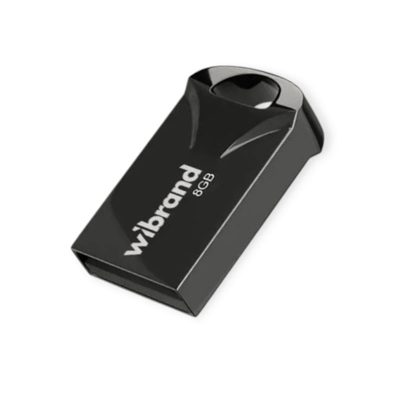 Флешка USB 2.0 8Gb Hawk mini black Wibrand Мукачево - изображение 1