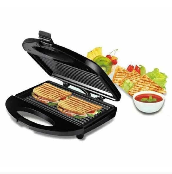 Сендвичница гриль Domotec MS-7709 1000Вт, антипригарное покрытие, черная, для тостов и панини Одесса - изображение 5