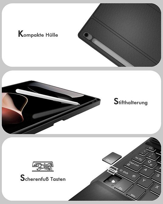 Противоударный чехол-книжка на Samsung Galaxy Tab S10 Lite 10.9 inch/S10 FE/S9 FE/S9 11 Inch 2023 (SM-X710/SM-X716B/SM-X718U) Днепр - изображение 3