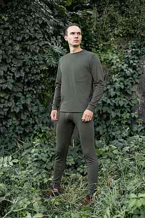 Чоловіча термобілизна зимова на флісі вологовивідна Pobedov Teplo хакі¶ Київ