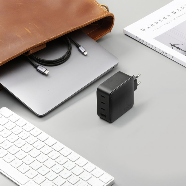 Зарядний пристрій 3xUSB 100W (3xType-C+USB QC4+) Tech Fast GAN Charger чорний CD226 Ugreen (40747) Киев - изображение 9