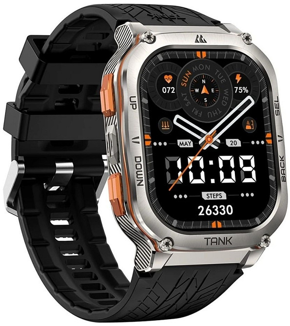 Тактичний смарт-годинник Kospet TANK M3 Ultra з двома ремінцями. Київ - фото 4