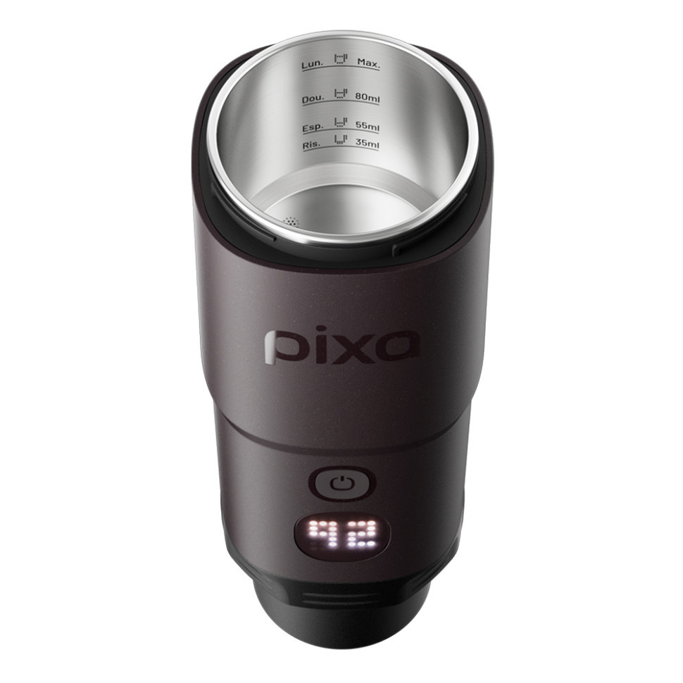 Портативна електрична еспресо-кавоварка Wacaco Pixapresso для меленої кави та капсул, темний бурґунд Киев - изображение 14