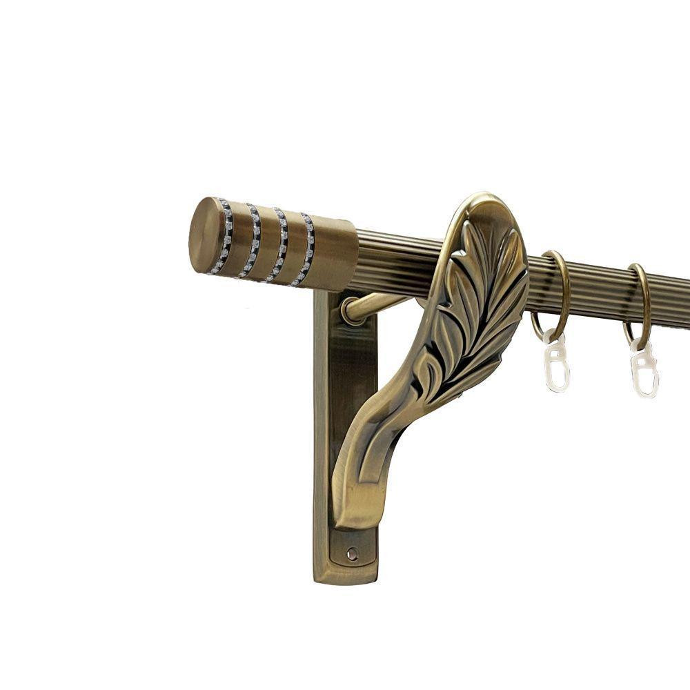 Карниз Orvit Барамелла металевий однорядний ретро рифлена труба кільце металеве Антик 25 мм 240 см Львов - изображение 1