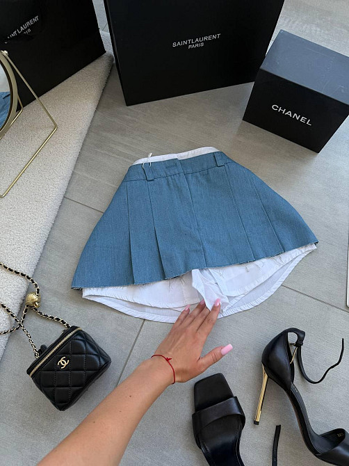 Женская базовая юбка-шорты турецкий джинс Одесса - изображение 5