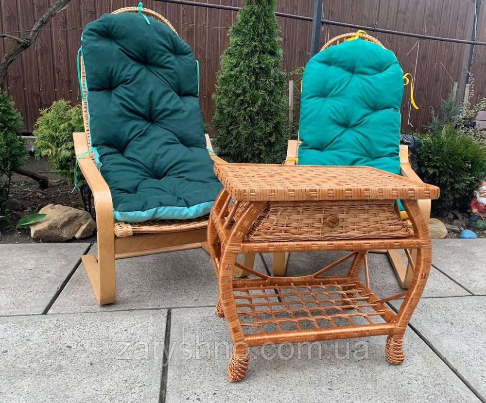 Мебель плетеная с синими накидками Киев - изображение 2