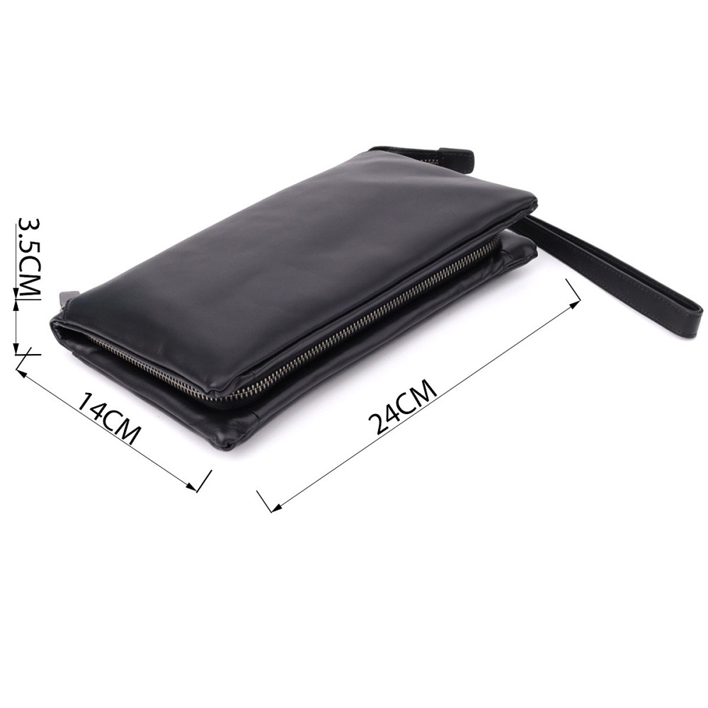 Чоловічий клатч із натуральної шкіри Чорний (Vintage) Київ - фото 7