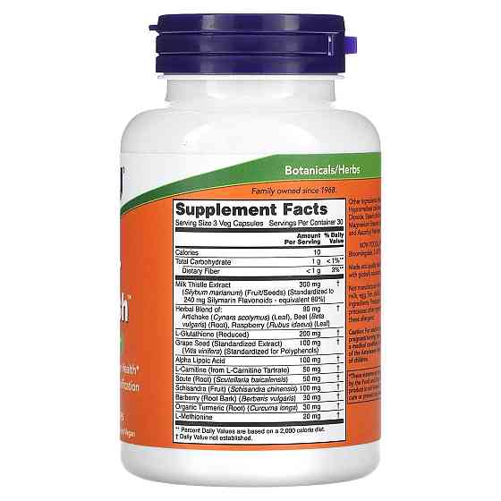 Комплекс рослинних компонентівNow Foods Liver Refresh 90 капсул Київ