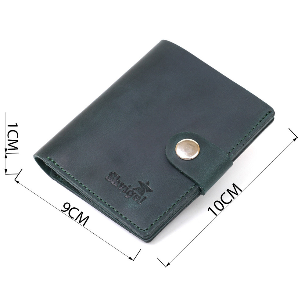 Матовое небольшое портмоне унисекс Зеленый (SHVIGEL) Киев - изображение 7