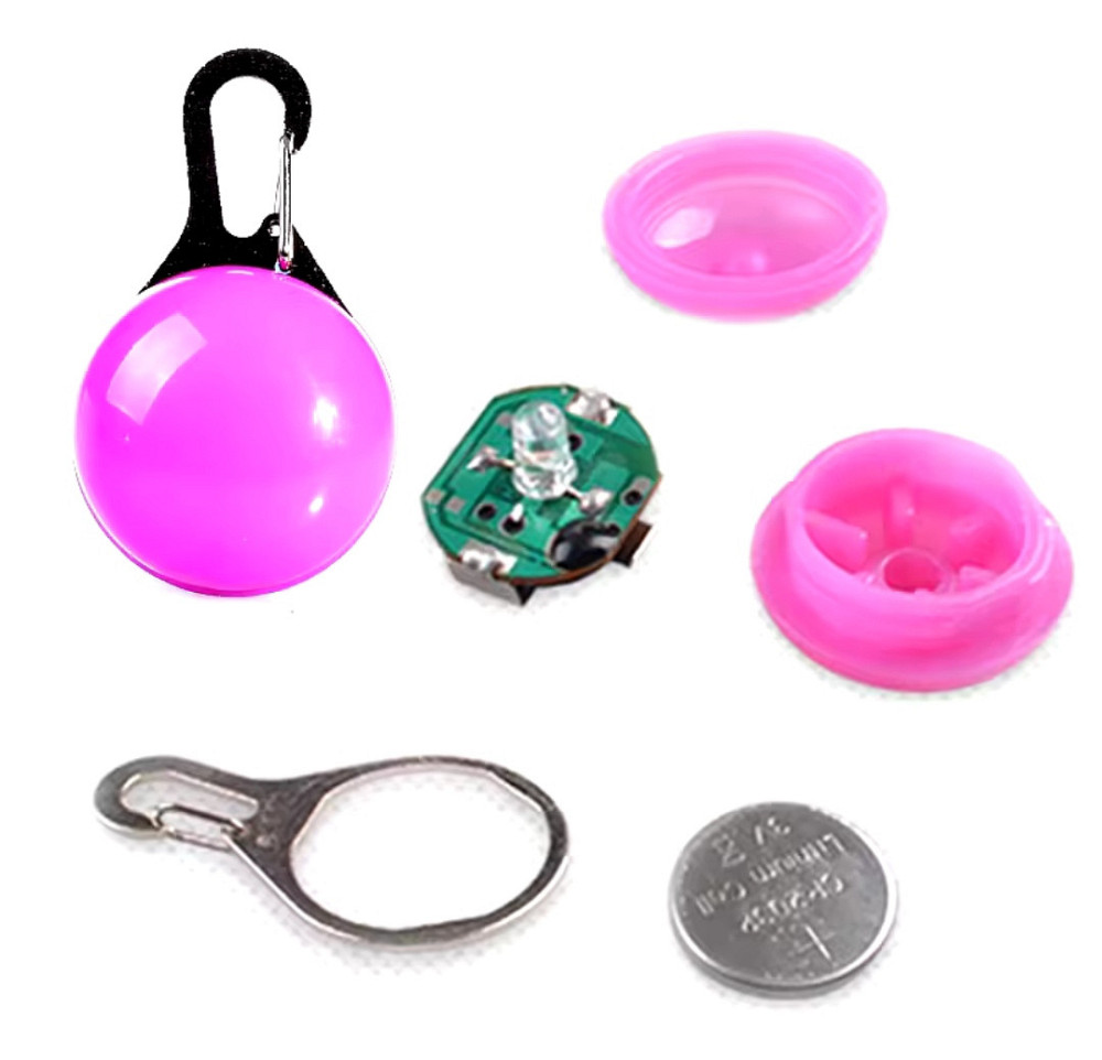 Светящийся брелок на ошейник для собак или котов, имеет три режима свечения синий Киев - изображение 9