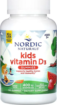 Вітамін D3 для дітей Nordic Naturals Vitamin D3 Gummies Kids 120 жев цукерок кавун Київ