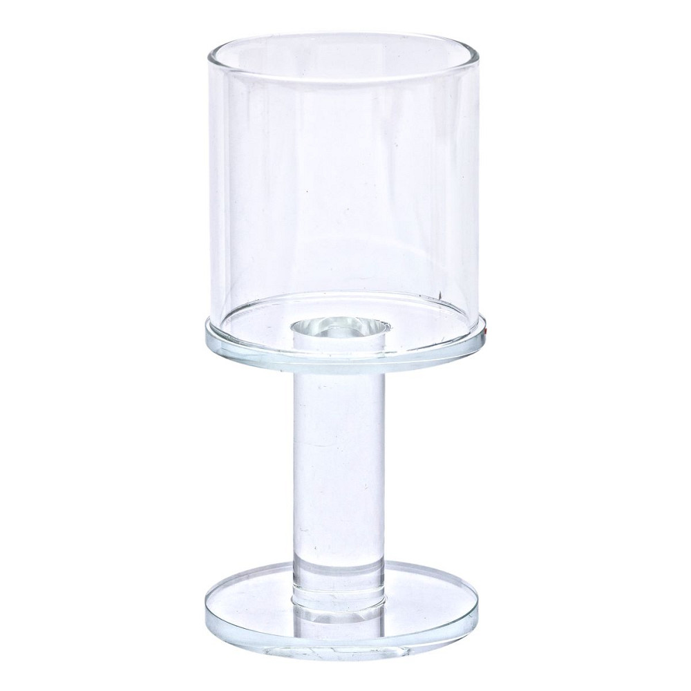 Yiwu Підсвічник скляний на ніжці 6×12.5 см підсвічник келих декоративний прозорий HP-4-37S Коломия - фото 2