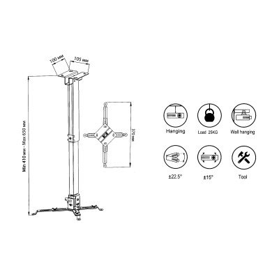 Кронштейн до проектора Vinga PC10-4165W Вінниця - фото 4