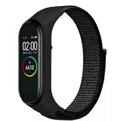 Ремінець до фітнес браслета BeCover Nylon Style для Xiaomi Mi Smart Band 7 Black (707655) Вінниця
