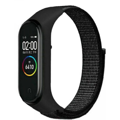 Ремінець до фітнес браслета BeCover Nylon Style для Xiaomi Mi Smart Band 7 Black (707655) Вінниця - фото 1