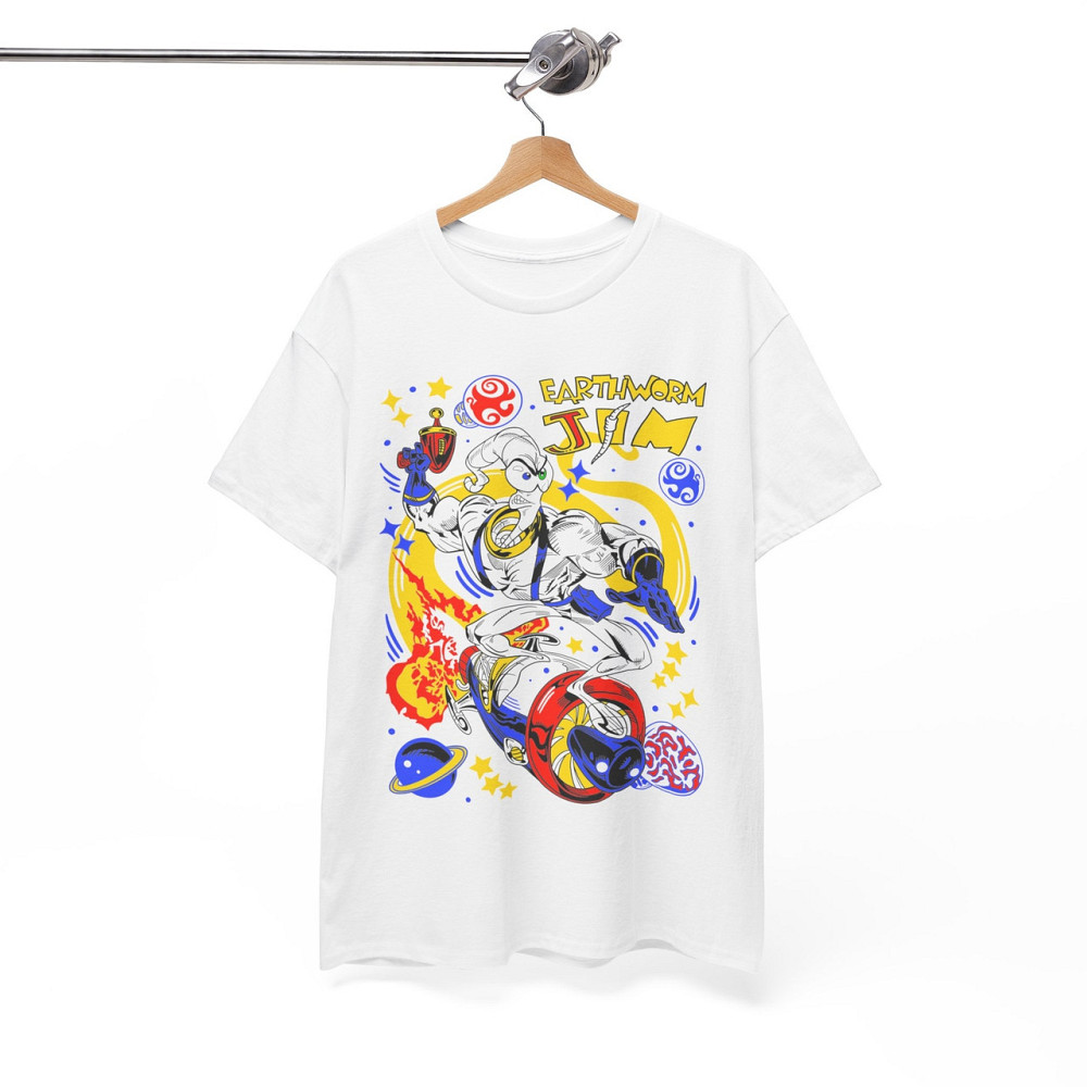 Футболка аниме Еартхворм Джим Хероес Ретро оверсайз (S/M/L) Черний AnimeJ0120 Днепр - изображение 7