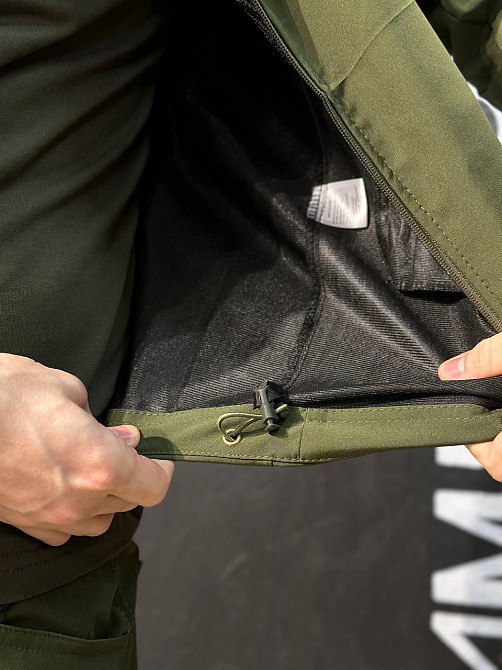 Тактический костюм Softshell олива мужской водонепроницаемый ветрозащитный летний без утепления Львов - изображение 8