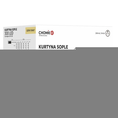 Гирлянда Chomik Бахрома 300 LED 12 м, теплий білий, IP44, від мережі (5900779879843) Винница - изображение 1