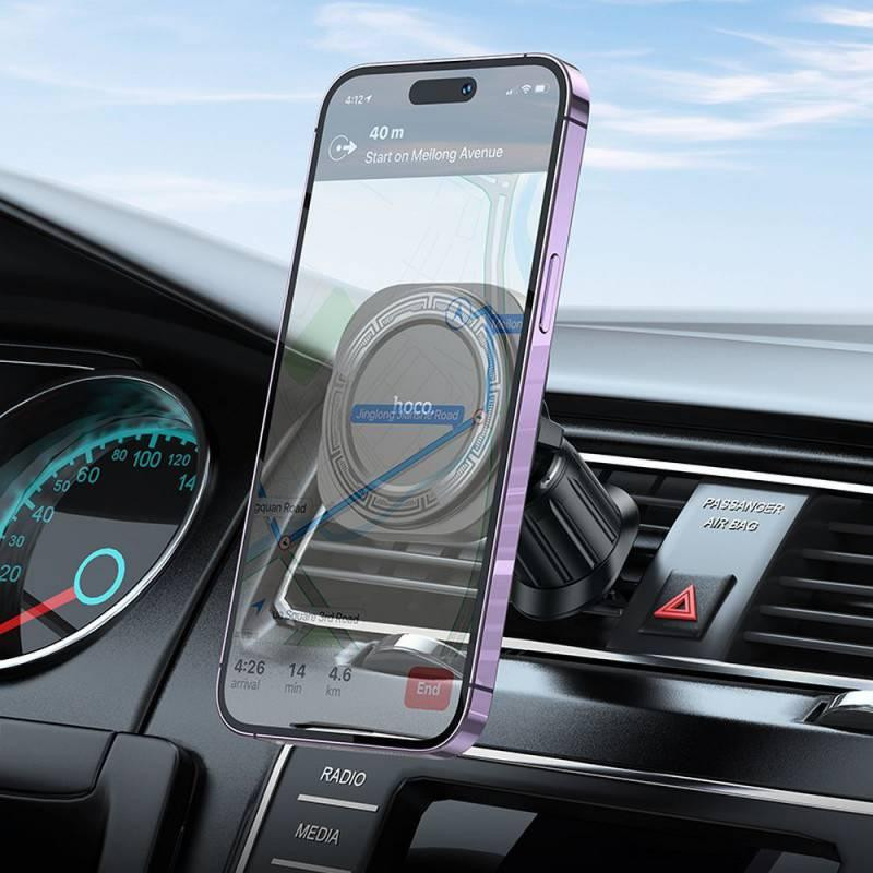 Автотримач для телефона HOCO H28 Rainbow ring magnetic car holder(air outlet) Black Киев - изображение 9
