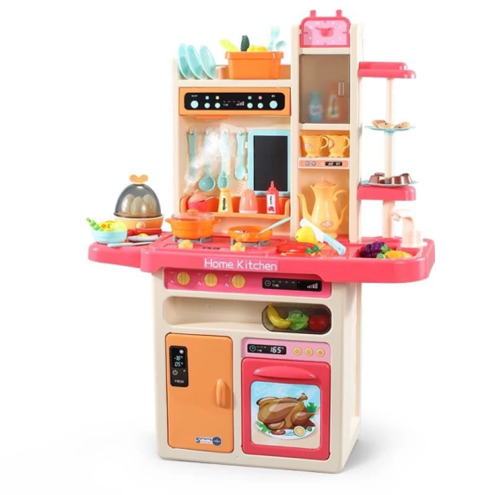 Кухня ігрова Limo Toy з водою паром світлом звуками 65 предметів Рожева (889-162) Чернігів