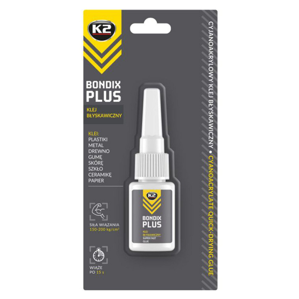 Суперклей K2 BONDIX PLUS 15сек, 10г Київ - фото 1
